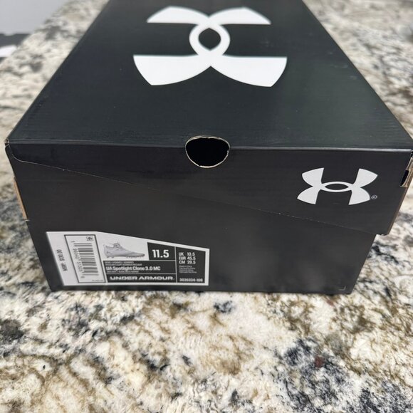 Under Armour - Spotlight Clone 3.0 MC Mens Football Cleats White-Navy - Picture 7 of 8